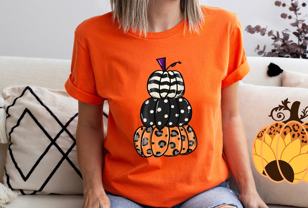 Stacked Pumpkins Halloween Shirt: Funny Trick or Treat Tee