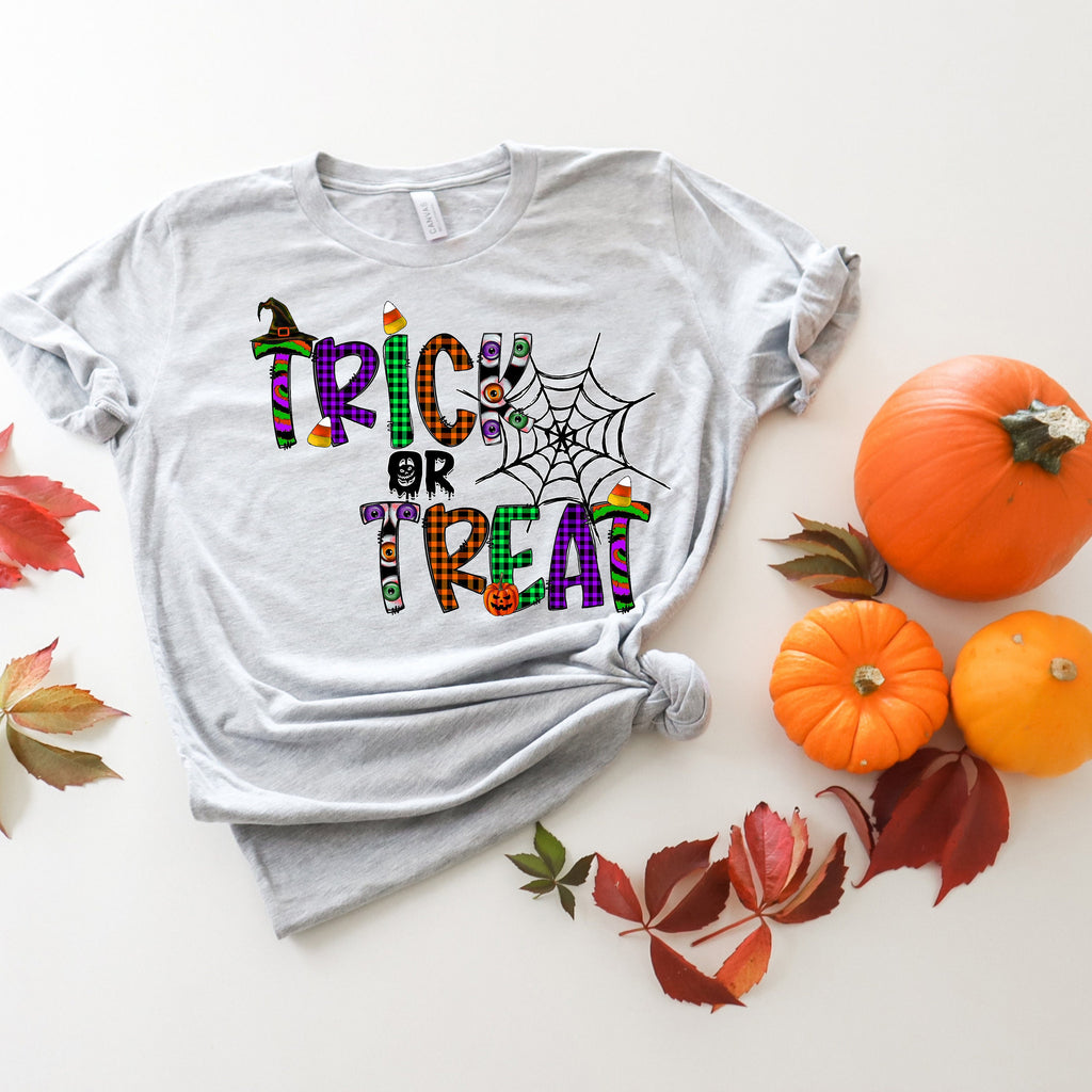 Trick or Treat Halloween T-Shirt: Funny Kids Graphic Tee