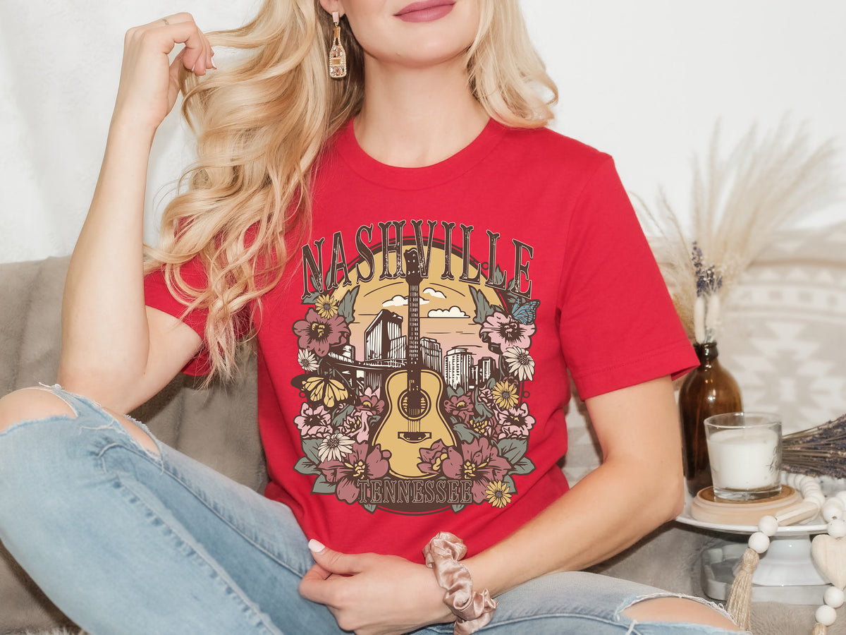Retro Nashville Music City Tee: Tennessee Rock & Roll T-Shirt