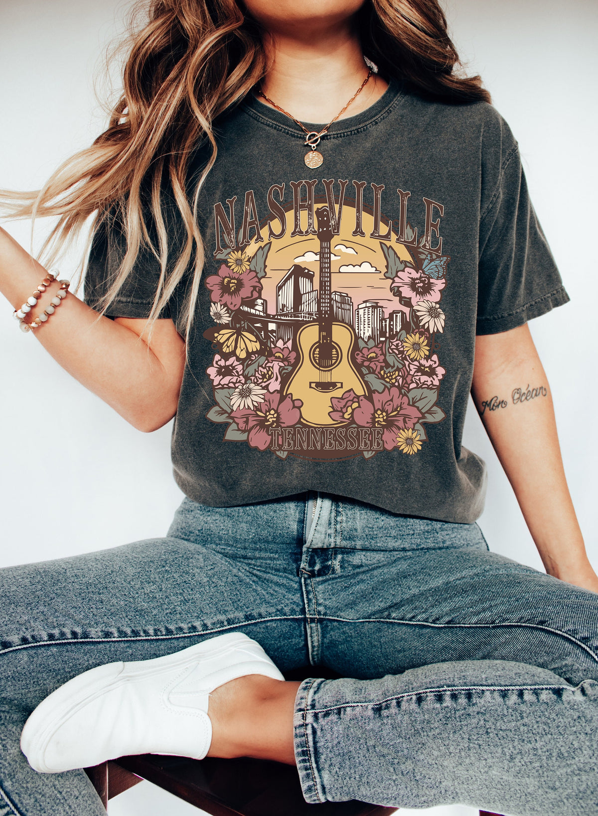 Retro Nashville Music City Tee: Tennessee Rock & Roll T-Shirt