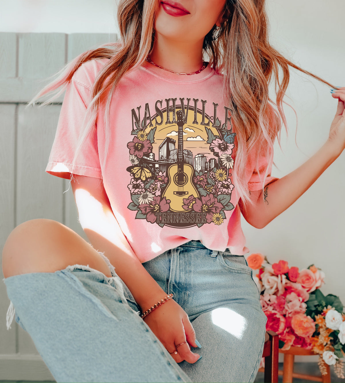 Retro Nashville Music City Tee: Tennessee Rock & Roll T-Shirt