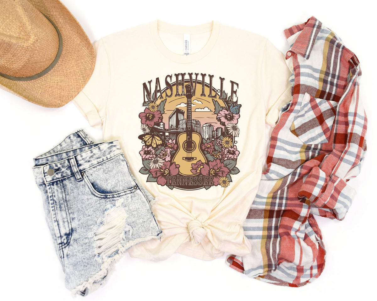 Retro Nashville Music City Tee: Tennessee Rock & Roll T-Shirt