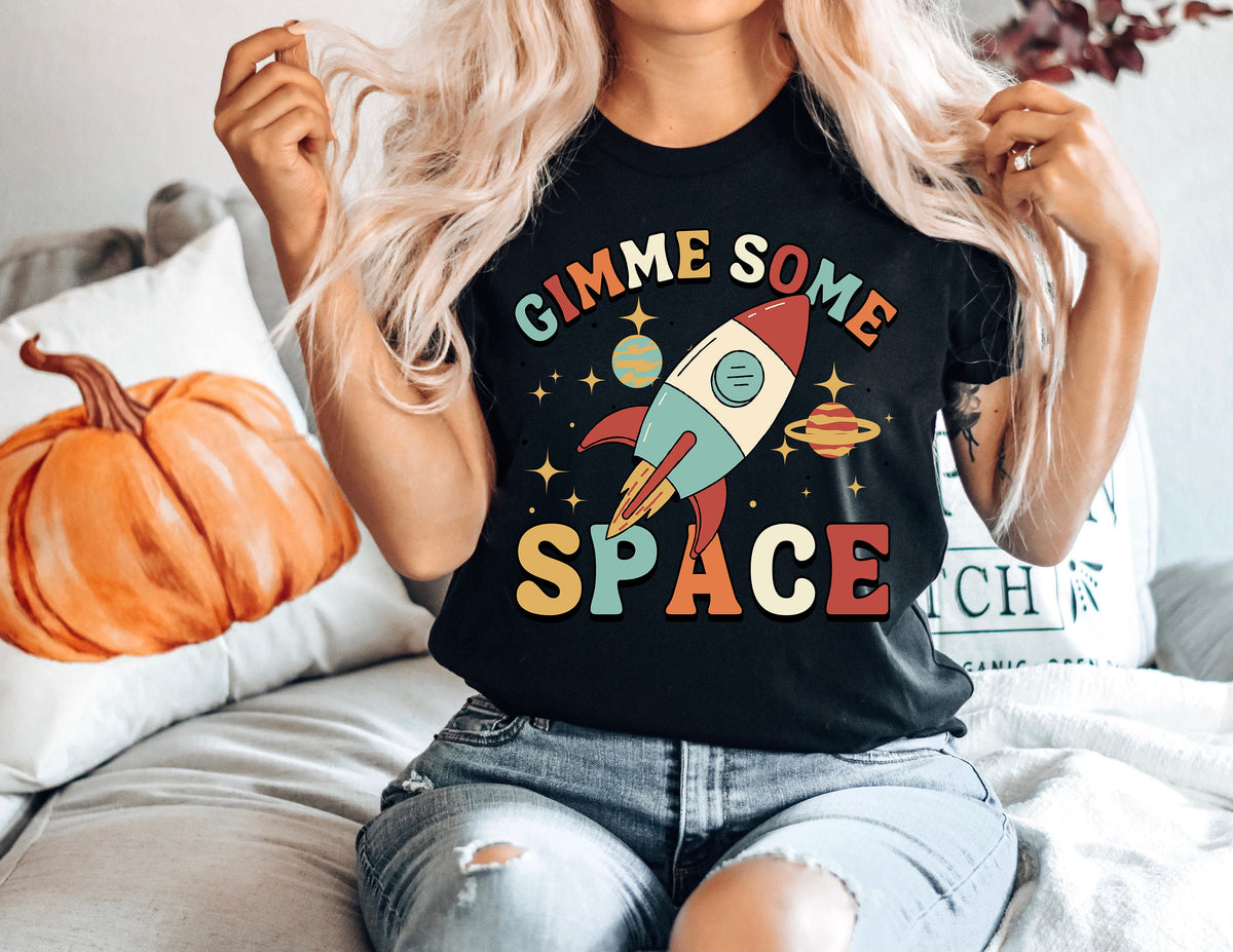 Gimme Some Space T-Shirt: Retro Rocket Galaxy Tee