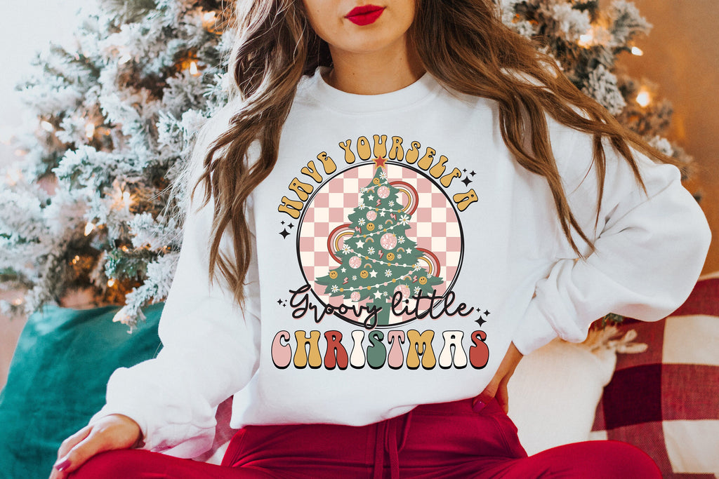 Groovy Christmas Shirt: Merry Little Christmas Tree Tee