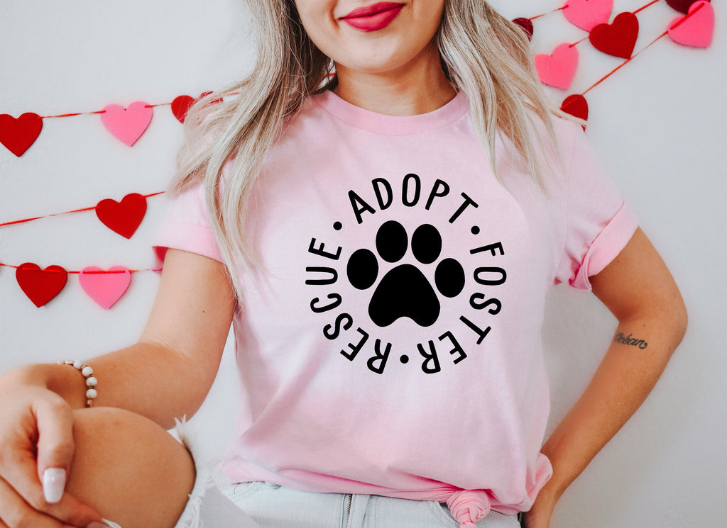 Rescue Dog Paw Shirt: Adopt Foster Animal Tee
