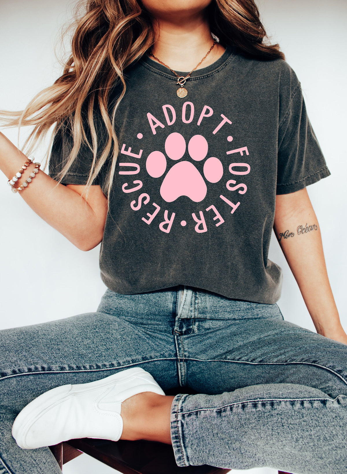 Rescue Dog Paw Shirt: Adopt Foster Animal Tee