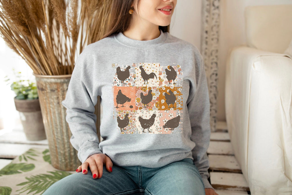 Floral Chicken Shirt: 4H Farm Egg Humor Tee