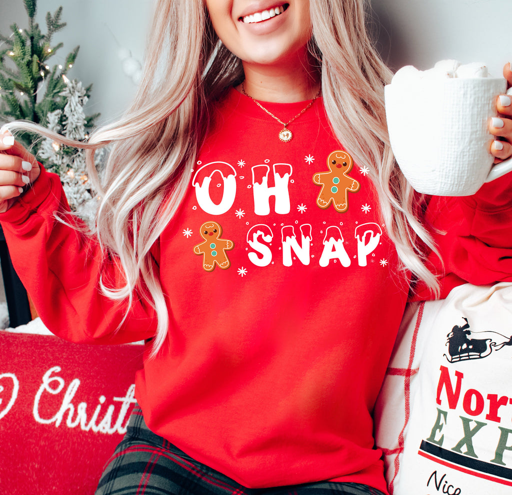 Oh Snap Gingerbread Man Christmas Shirt: Funny Holiday Tee