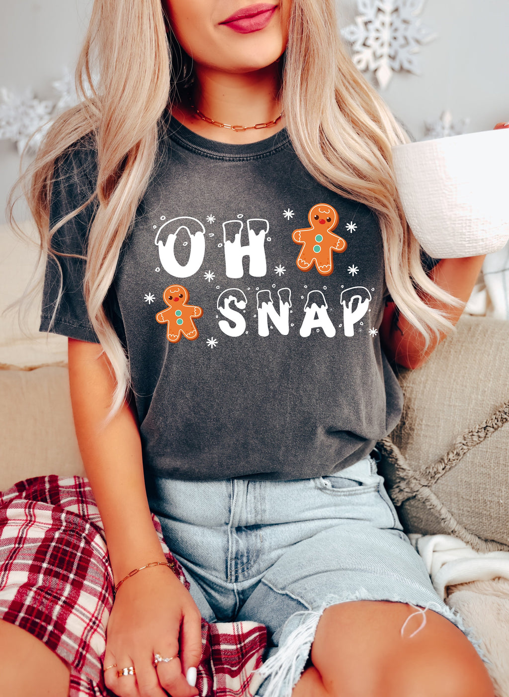 Oh Snap Gingerbread Man Christmas Shirt: Funny Holiday Tee