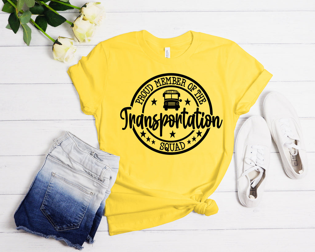 Transportation Squad T-Shirt: School Bus Driver Tee