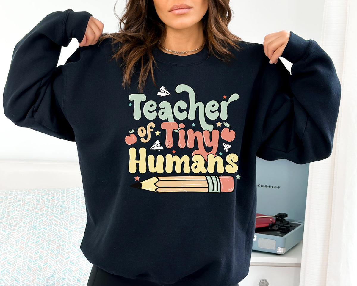 Teacher of Tiny Humans Shirt: Boho Pre-K Teacher T-Shirt