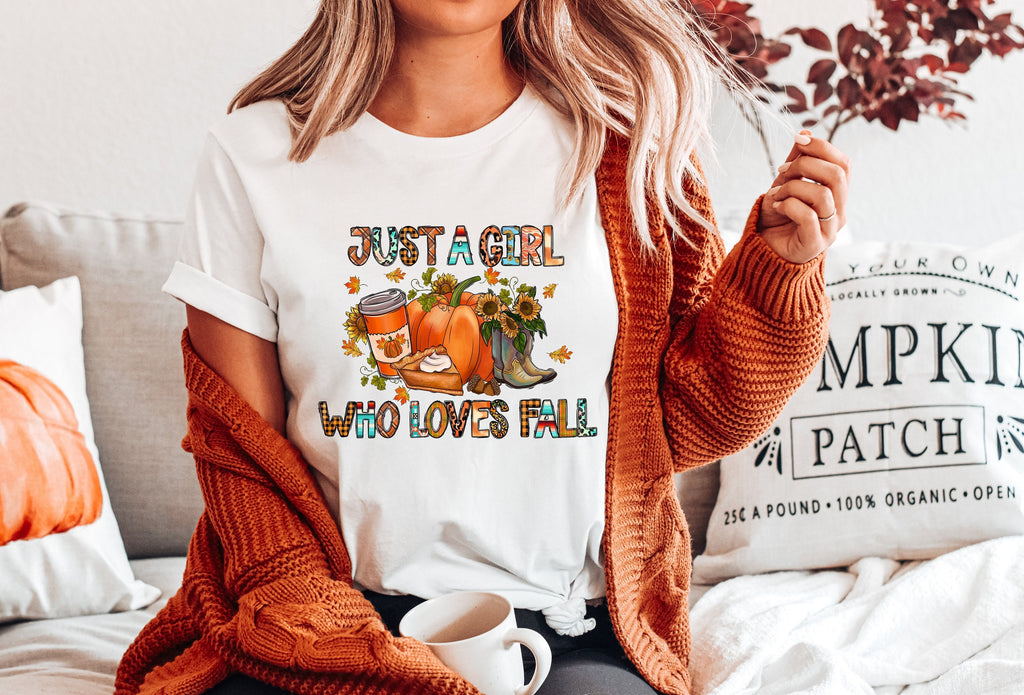 Fall Shirt: Just a Girl Who Loves Fall, Autumn Vibes