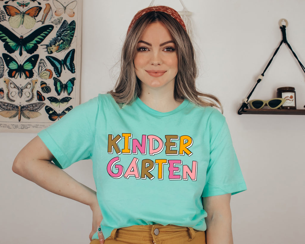 Kindergarten Teacher T-Shirt: Kinder Crew Squad Team Shirt