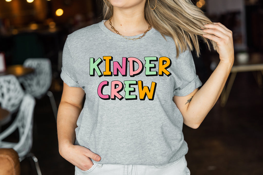 Kinder Crew Teacher Shirt: Back To School T-Shirt
