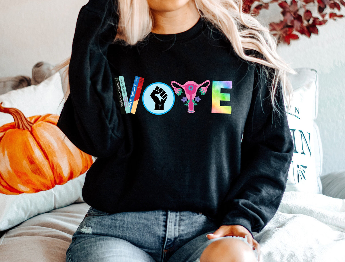 Vote Banned Books Shirt: Pro Choice, BLM, LGBTQ Rights Tee