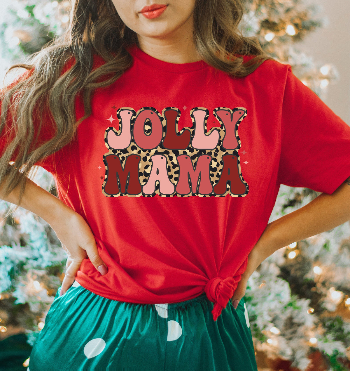 Retro Jolly Mama Christmas Shirt: Holiday Family Tee