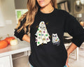 Cute Ghost Cat Halloween Shirt, Spooky Season Tee