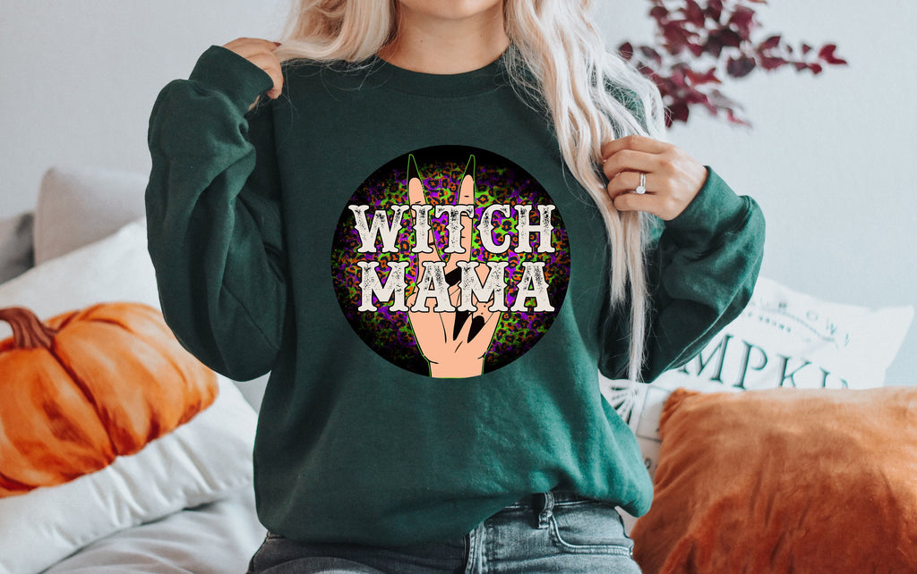 Witch Mama Halloween Shirt: Funny Spooky Mom T-Shirt