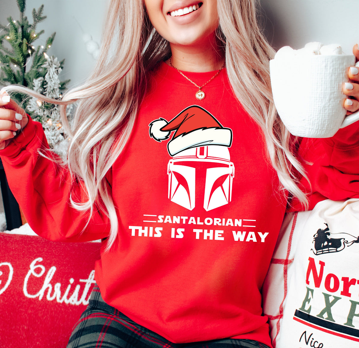 Santalorian Christmas T-Shirt, Santa Mandalorian Tee