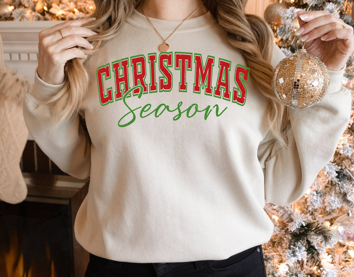 Retro Christmas Season Sweatshirt: Cozy Vintage Style