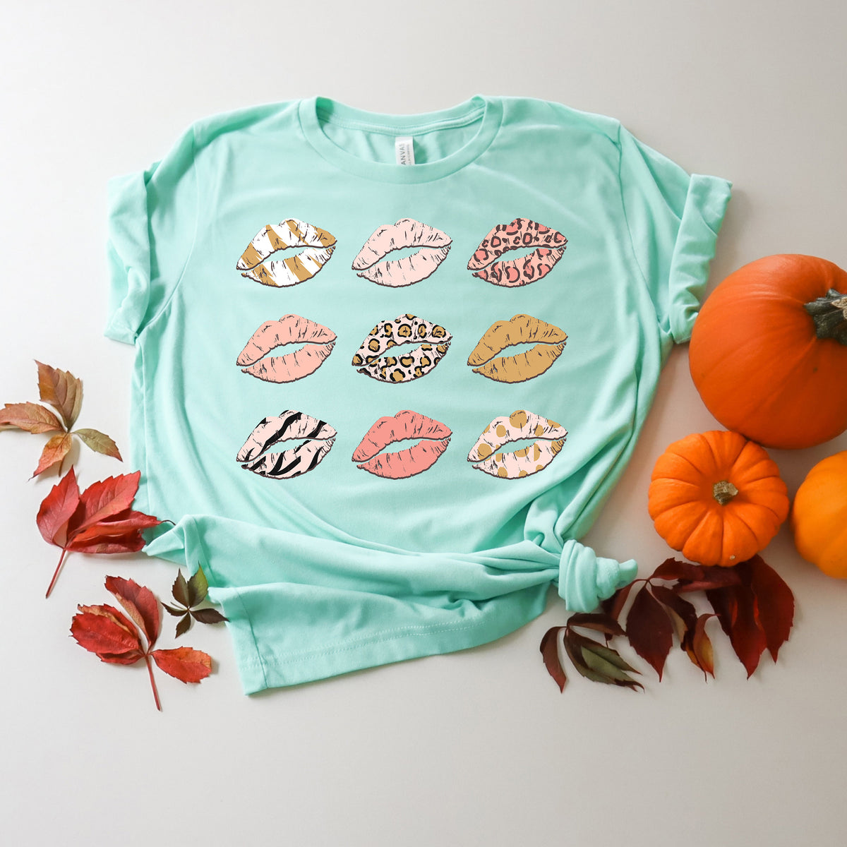 Fall Lips Shirt: Pumpkin Spice Thanksgiving Tee