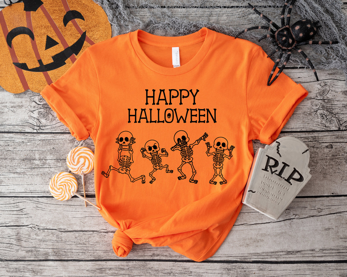 Dancing Skeleton Halloween Shirt: Funny Party Tee