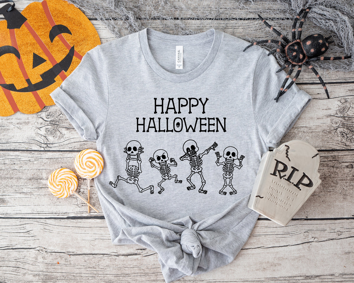 Dancing Skeleton Halloween Shirt: Funny Party Tee