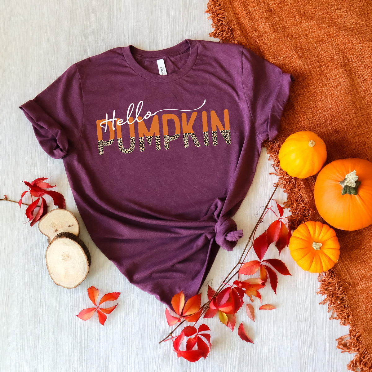 Hello Pumpkin Shirt: Women's Fall T-Shirt
