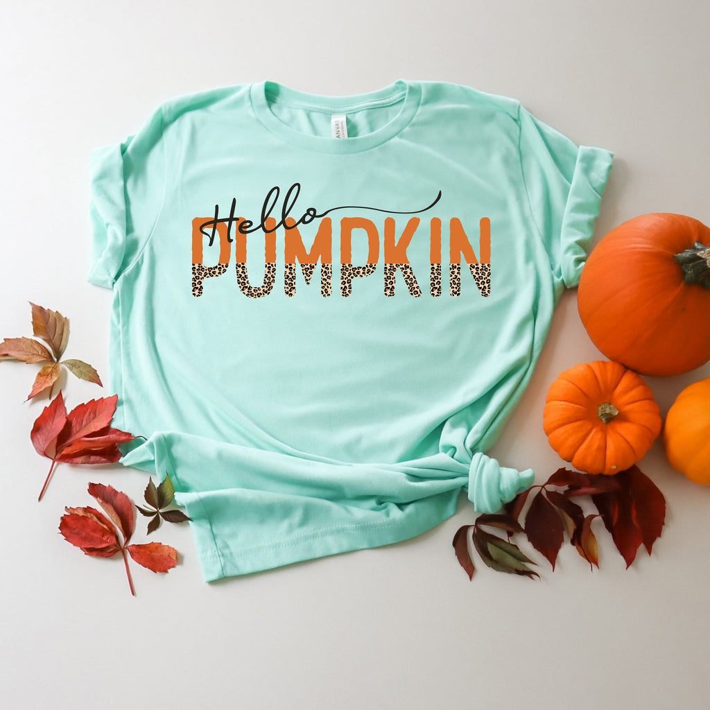 Hello Pumpkin Shirt: Women's Fall T-Shirt