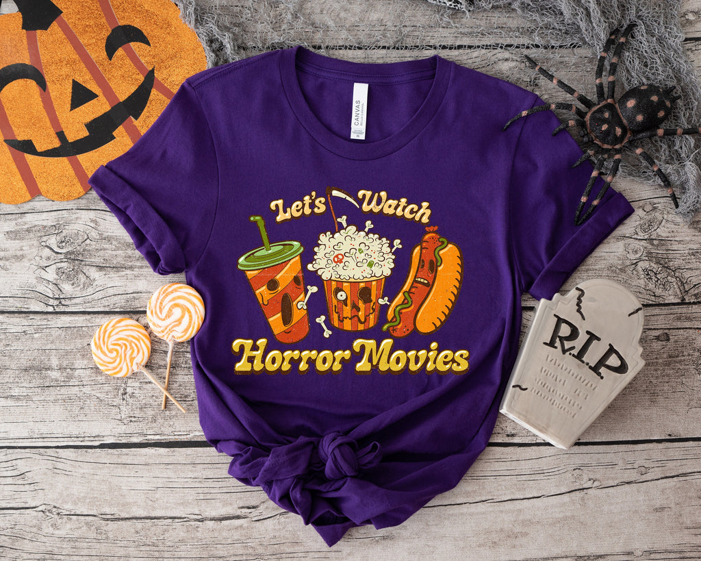 Cute Horror Movie Shirt, Halloween Characters, Funny Graphic Tee