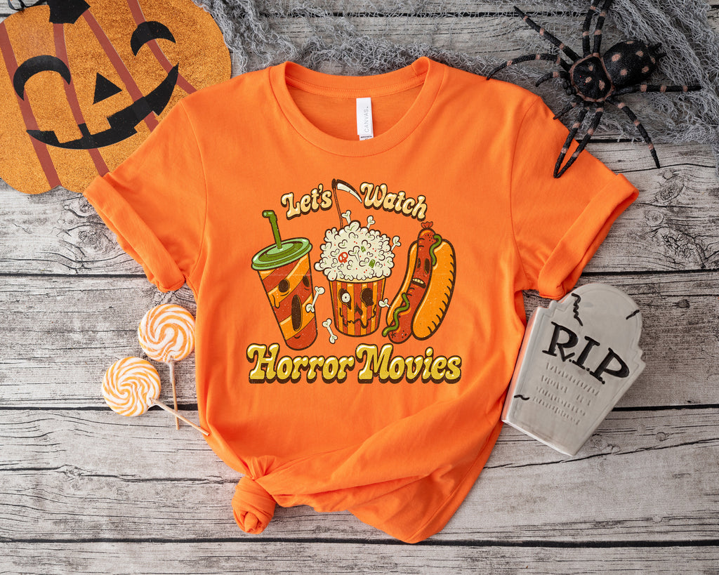 Cute Horror Movie Shirt, Halloween Characters, Funny Graphic Tee