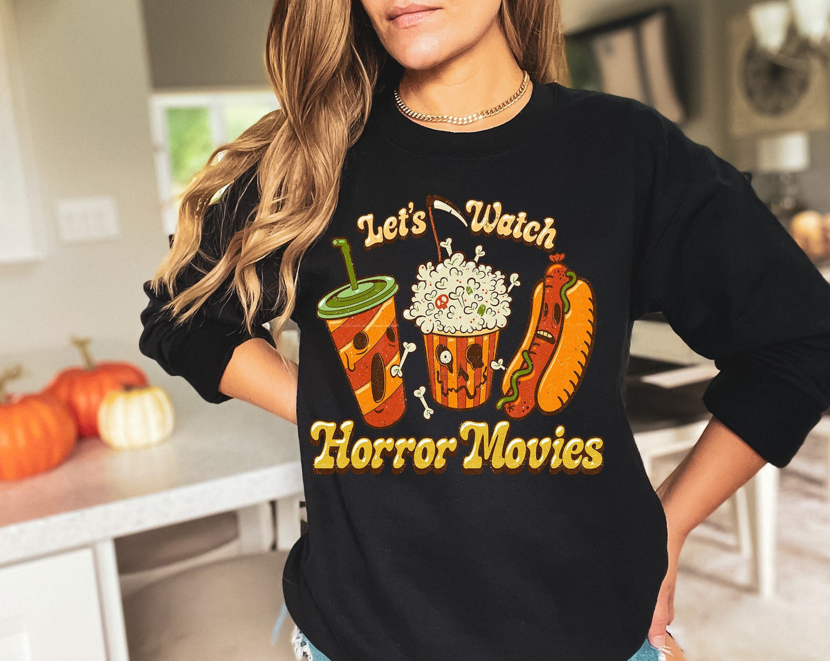 Cute Horror Movie Shirt, Halloween Characters, Funny Graphic Tee