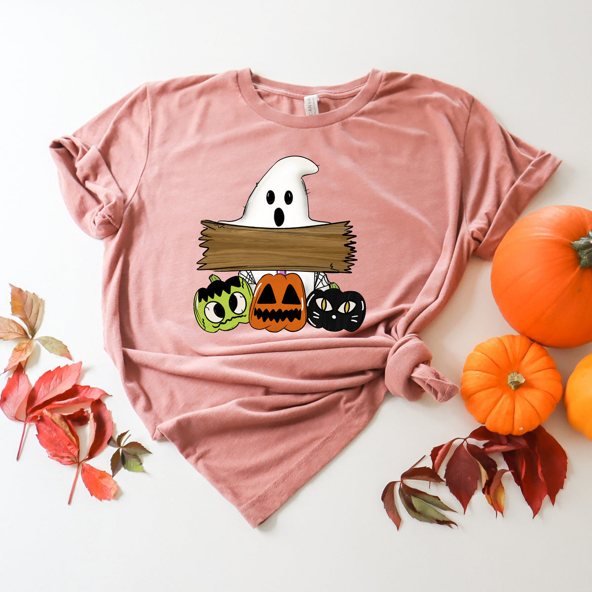 Ghost Pumpkin Cat Halloween Shirt