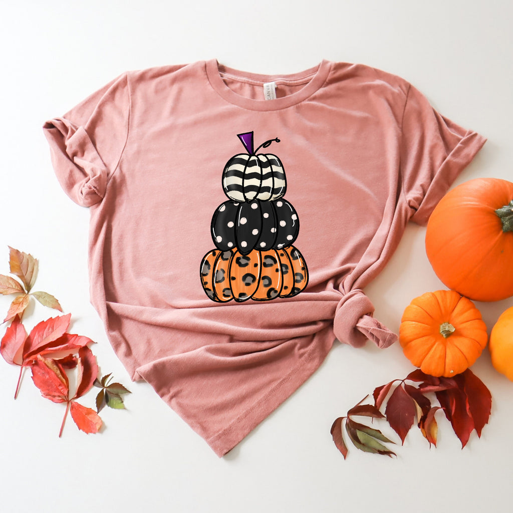 Stacked Pumpkins Halloween Shirt: Funny Trick or Treat Tee