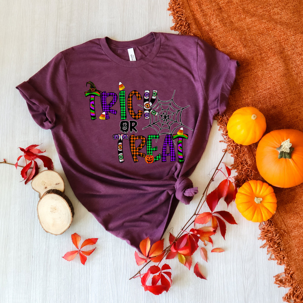 Trick or Treat Halloween T-Shirt: Funny Kids Graphic Tee