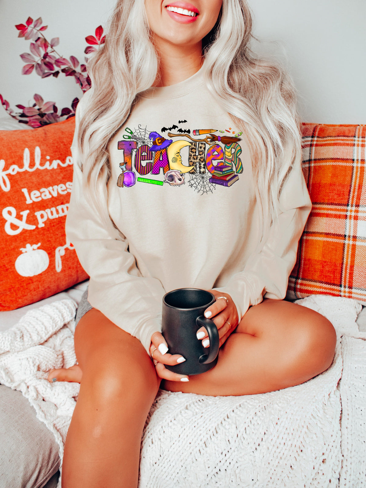 Retro Halloween Teacher Shirt: Fall Teacher Tee