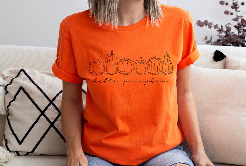 Hello Pumpkins Sweatshirt: Fall Thanksgiving Shirt