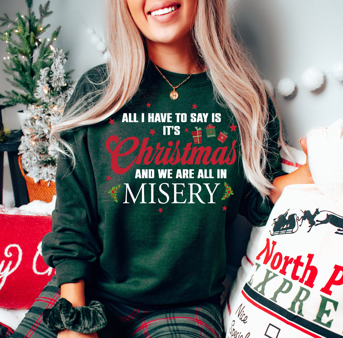 It's Christmas & We're All In Misery Shirt - Funny Christmas Tee