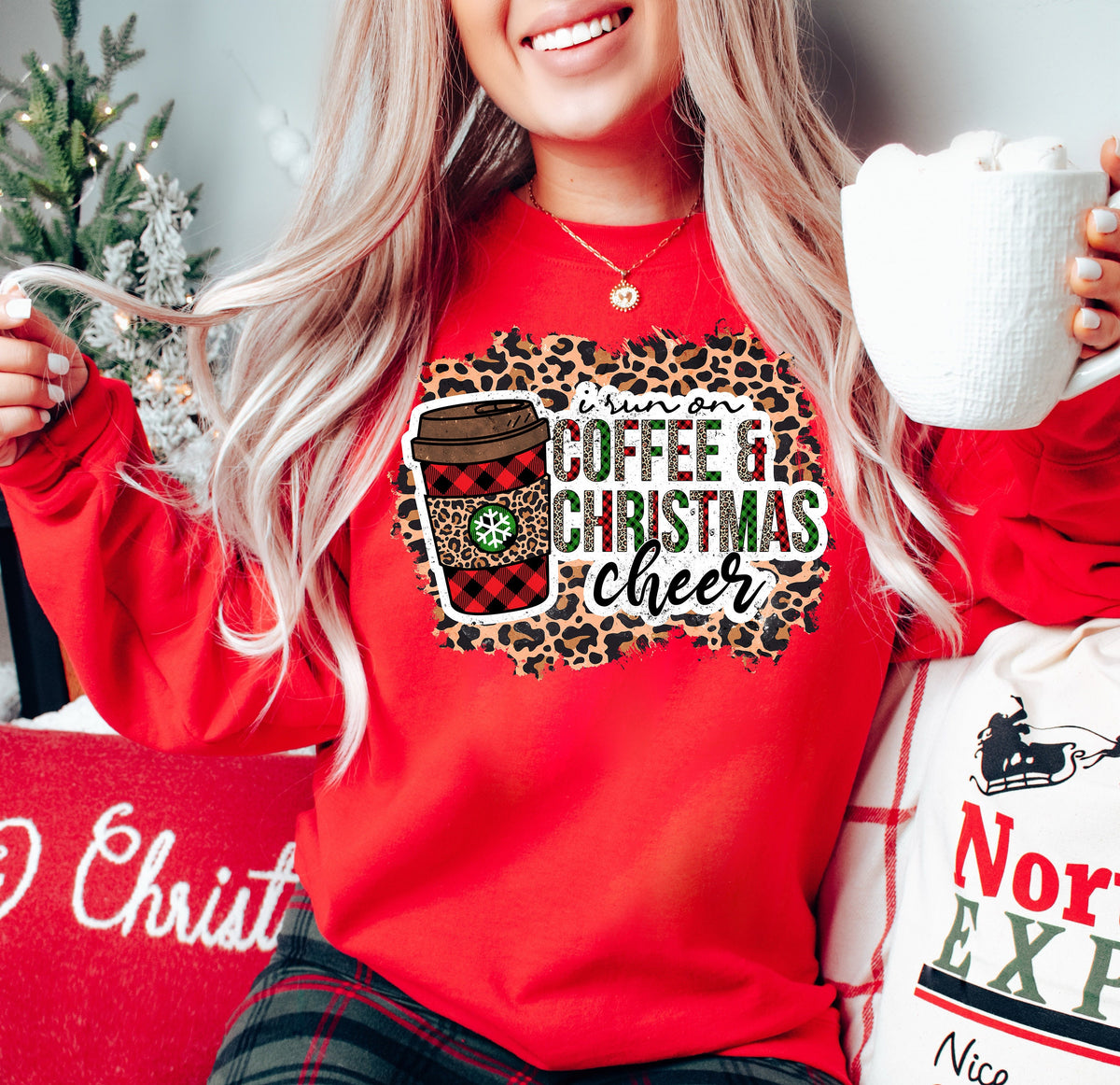 Christmas Coffee Sweatshirt: Holiday Cheer Shirt