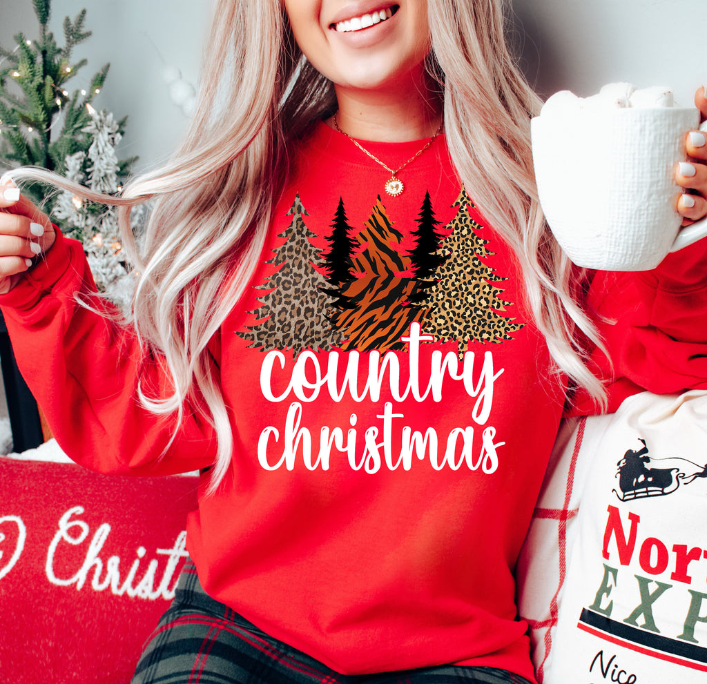 Western Christmas Sweatshirt: Country Holiday Sweater