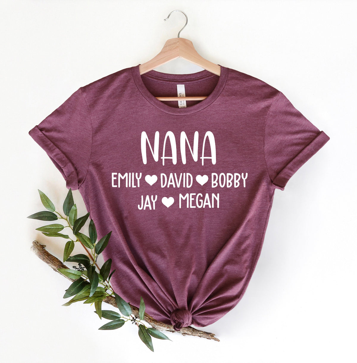 Personalized Nana Shirt: Grandchildren Names, Grandma Gift