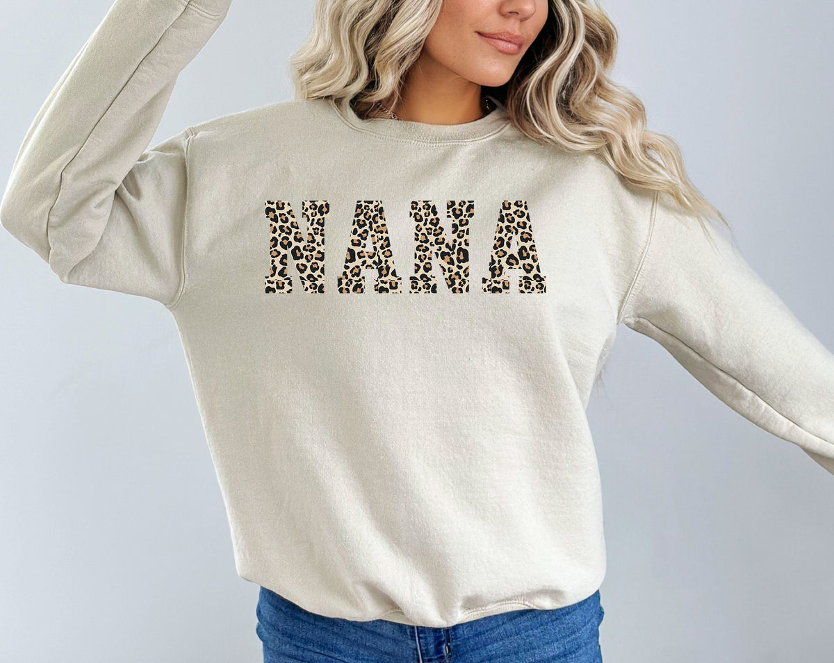 Mama Sweatshirt: Leopard Print, Gift for Mom