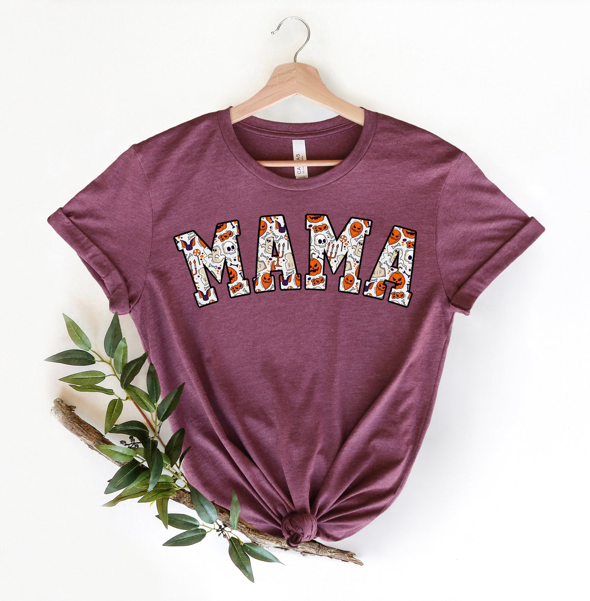 Retro Halloween Mama Shirt: Spooky Mom Ghost Design