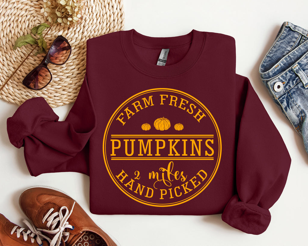 Farm Fresh Pumpkin Shirt: Thanksgiving Autumn T-Shirt