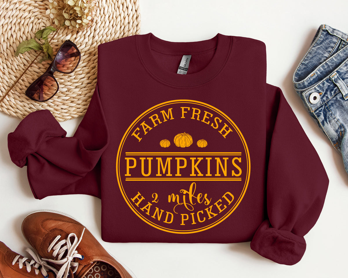 Farm Fresh Pumpkin Shirt: Thanksgiving Autumn T-Shirt