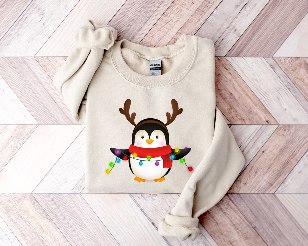 Christmas Penguin Shirt: Santa Hat Holiday Tee