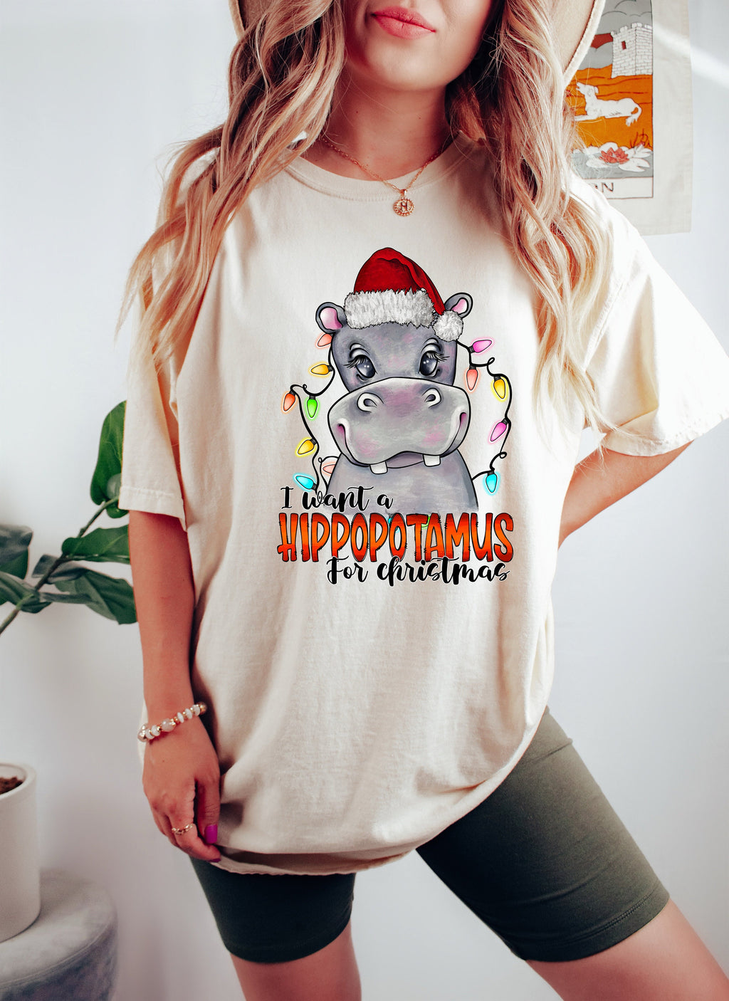 Hippo Christmas Shirt: I Want a Hippopotamus Tee
