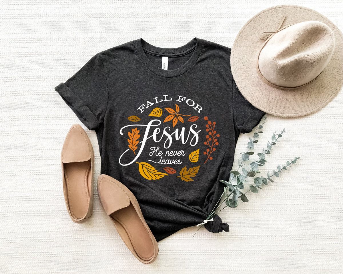 Fall For Jesus Shirt, Thanksgiving Christian Tee