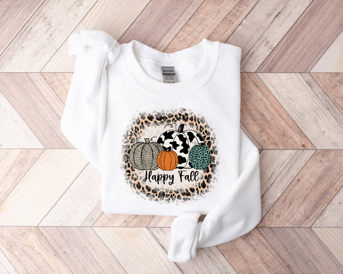 Happy Fall Pumpkin Shirt: Thanksgiving Vibes Cotton Tee