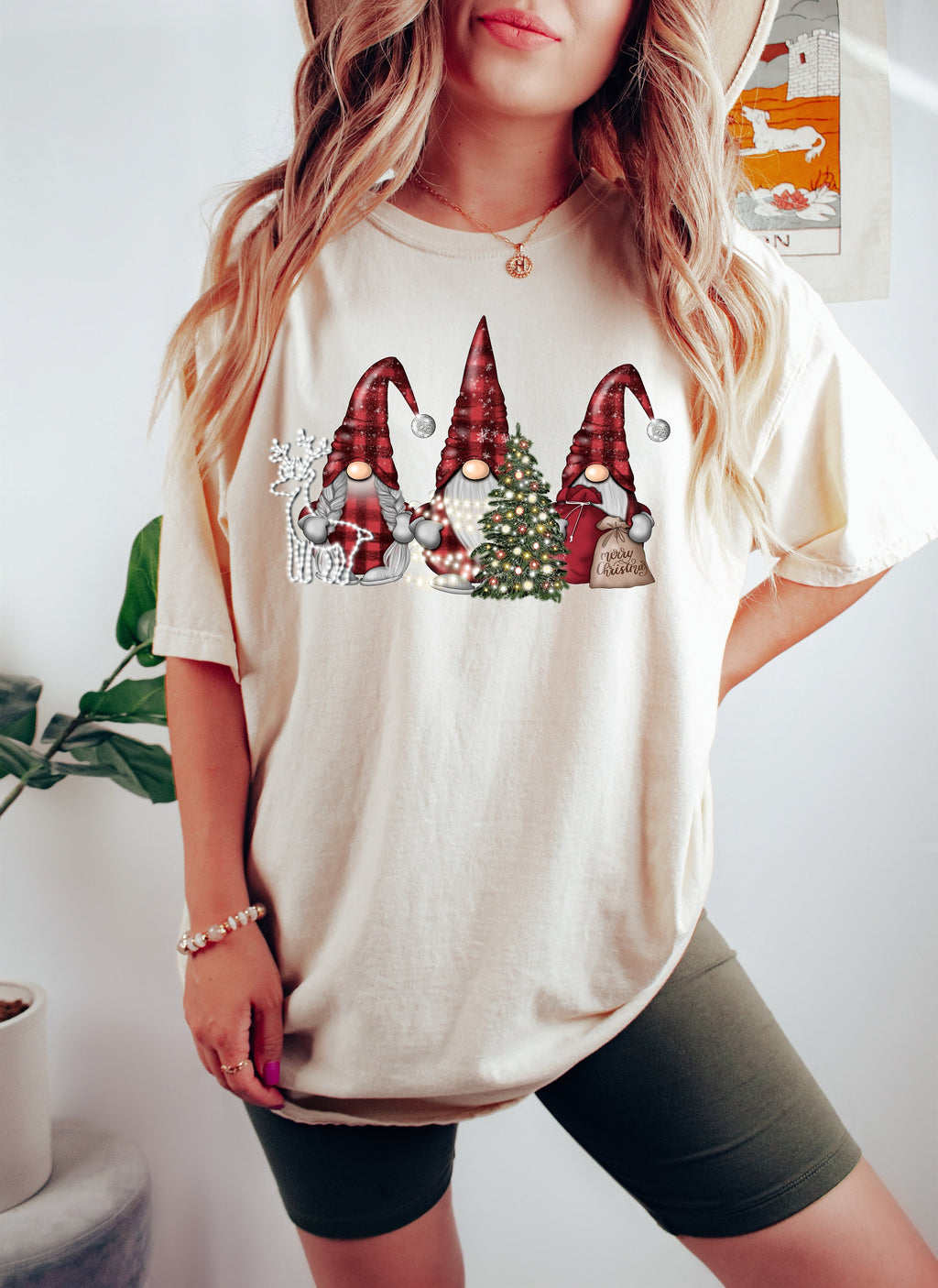 Christmas Gnomes Buffalo Plaid Sweatshirt: Holiday Lights Gift